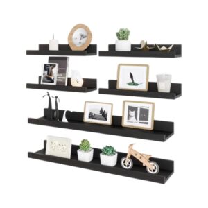 6-Pieces Black Nordic Style Floating Shelves