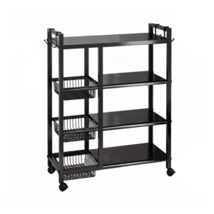 4-Tier Carbon Steel Adjustable Storage Shelves