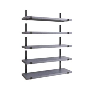 5-Pieces Gray Room Decor Wall Shelves