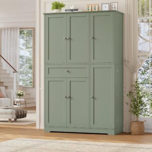 Green Modern Kitchen Pantry Cabinet