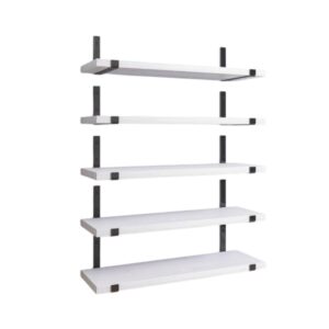 5-Pieces White Room Decor Wall Shelves