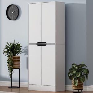 White Tall Freestanding Kitchen Pantry Cabinet
